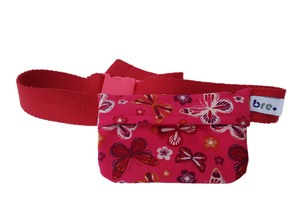 *Einzelstück* wasserabweisende Pumpentasche, Schmetterling pink, 50-65 cm