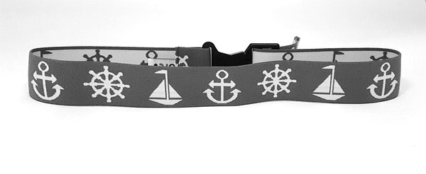 waist belt with buckle maritime, gray