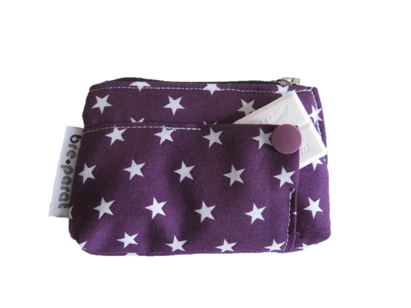 Insulin pump pouch stars purple