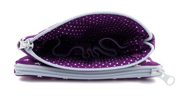 accessory pouch stars, purple