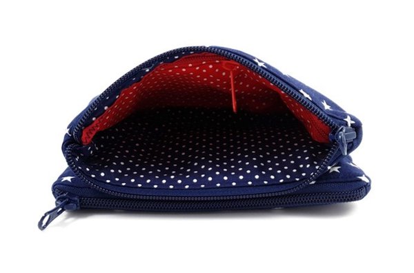 accessory pouch stars, blue
