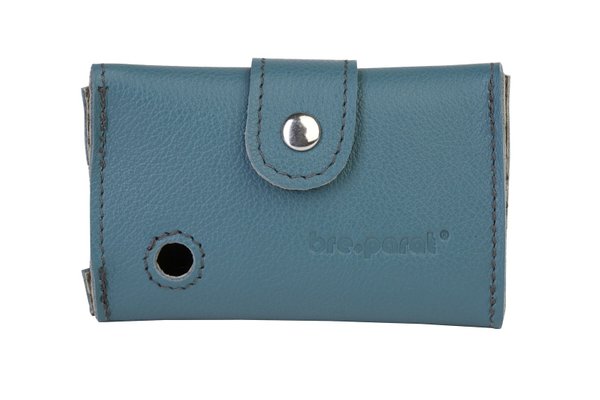 Leather case for Dexcom G6 receiver, blue