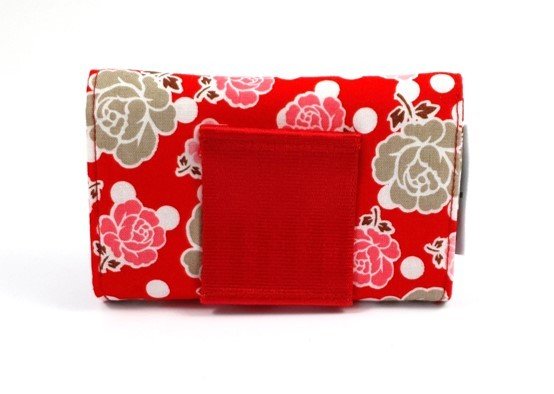 Tasche für Dexcom-Lesegerät G6, Blumen rot