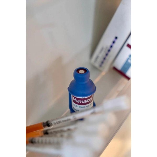 Silikonhülle für Insulinfläschchen, dunkelblau (2er Pack)