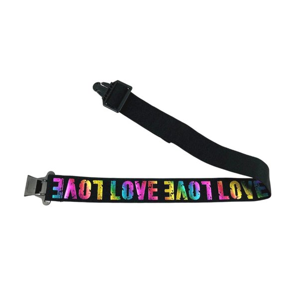 waist belt with buckle, love multicolour