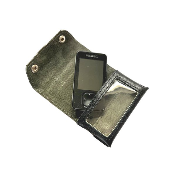 Leather case for Dexcom G7 receiver, black