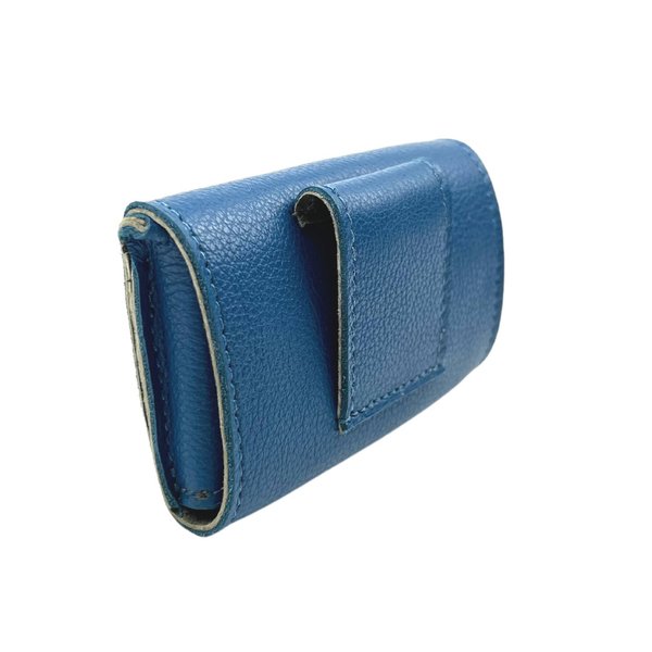 Leather case for Dexcom G7 receiver, blue