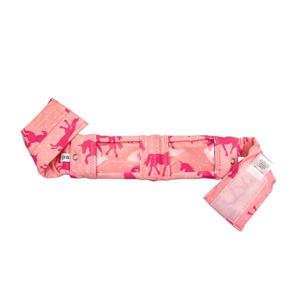 *Einzelstück* Sportband mit Sichtfenster (zwei Taschen) Einhorn rosa, 50-54 cm